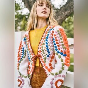 HUNTER BELL Multicolor Crochet Cardigan